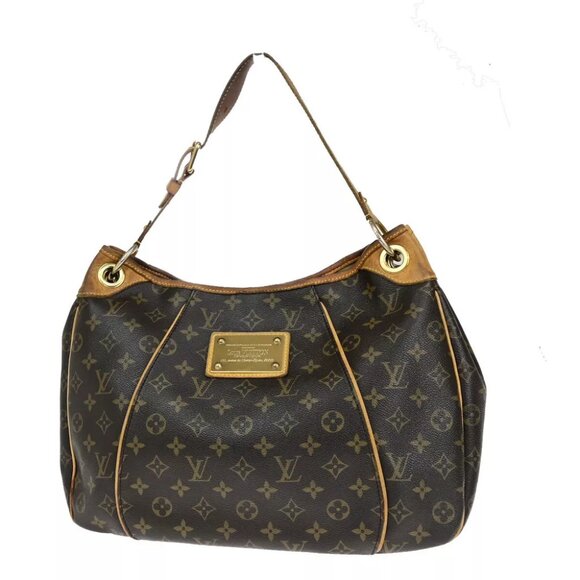 LOUIS VUITTON Galliera PM Shoulder Bag Monogram Leather Brown GD - Picture 1 of 14